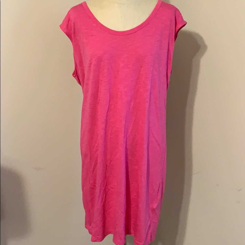 NWOT hot pink open back dress